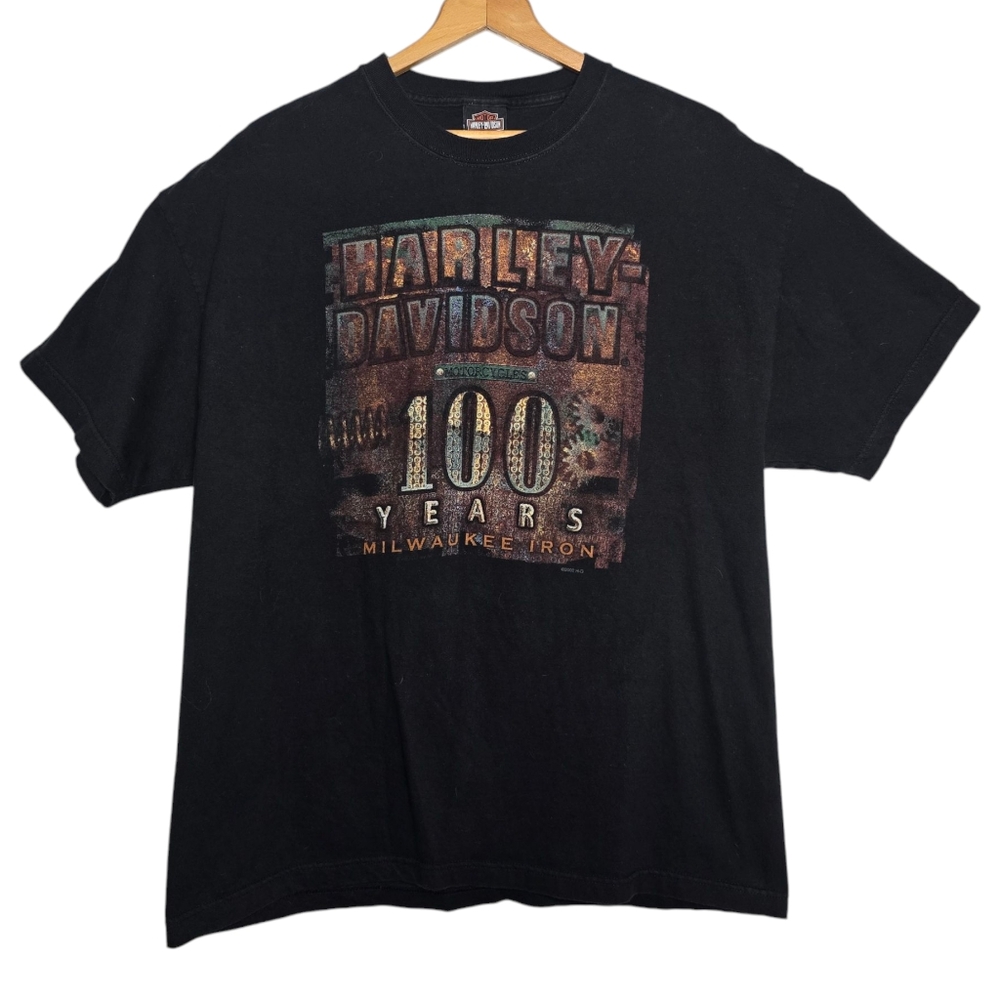 Harley Davidson 100 Year Anniversary Logo T Shirt - Las Vegas NV Men's XL